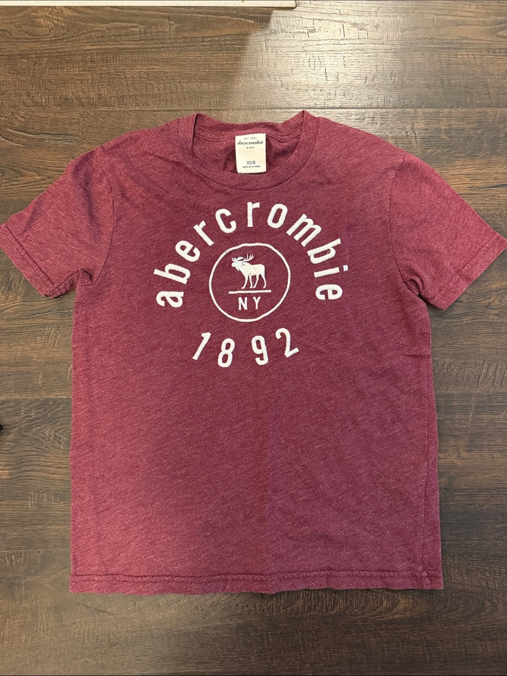 Abercrombie & Fitch Kids Burgundy Graphic Tee